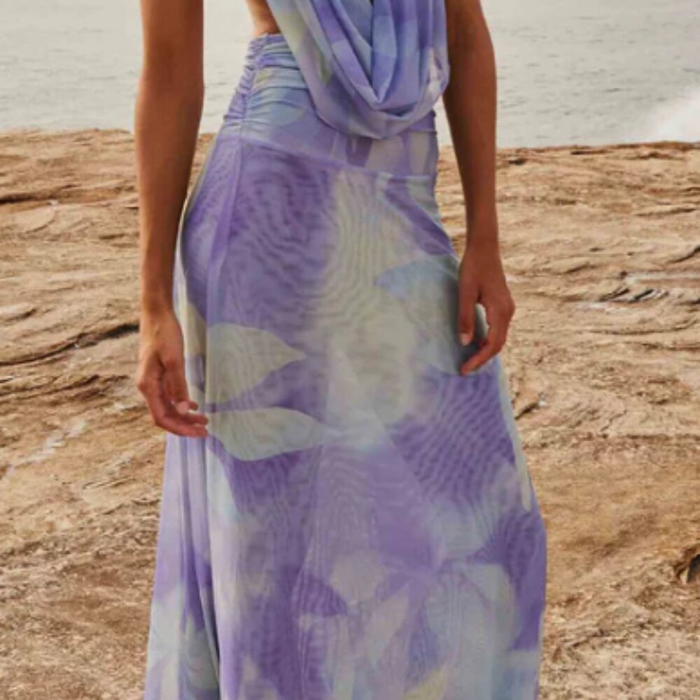 Elegant Purple Maxi Dress